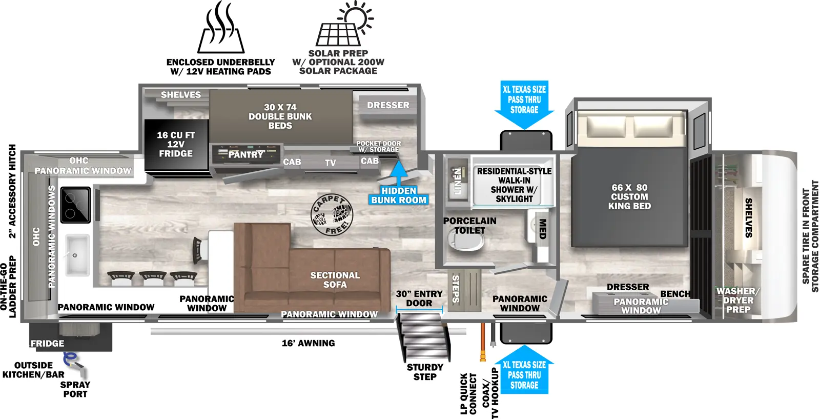 Heritage Glen Fifth Wheels 320VIEW - DSO Floorplan
